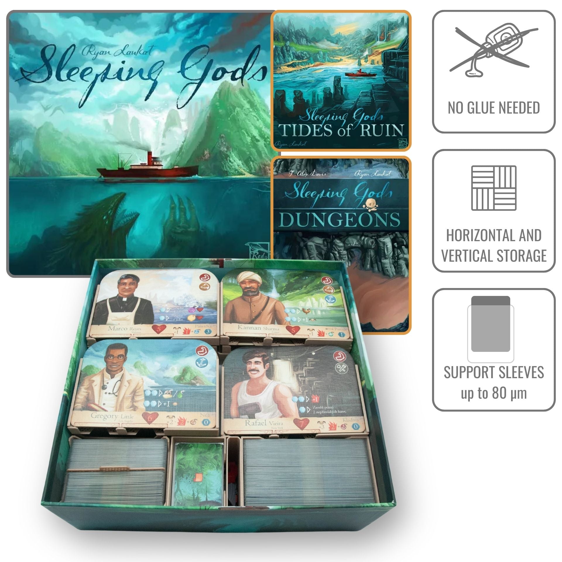 Sleeping Gods Board Game Insert | 3D Printed | WOODNEQ