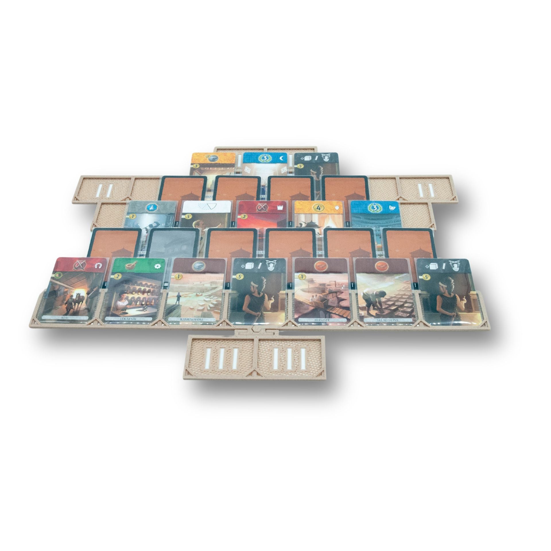7 Wonders Duel Board Game Layout | 3D Printed | WOODNEQ