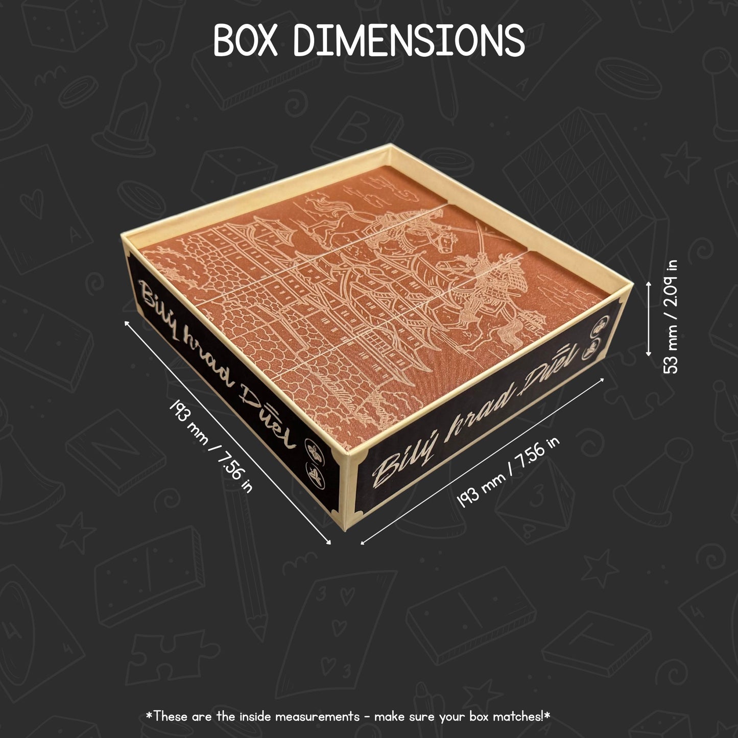 The White Castle Duel - board game insert