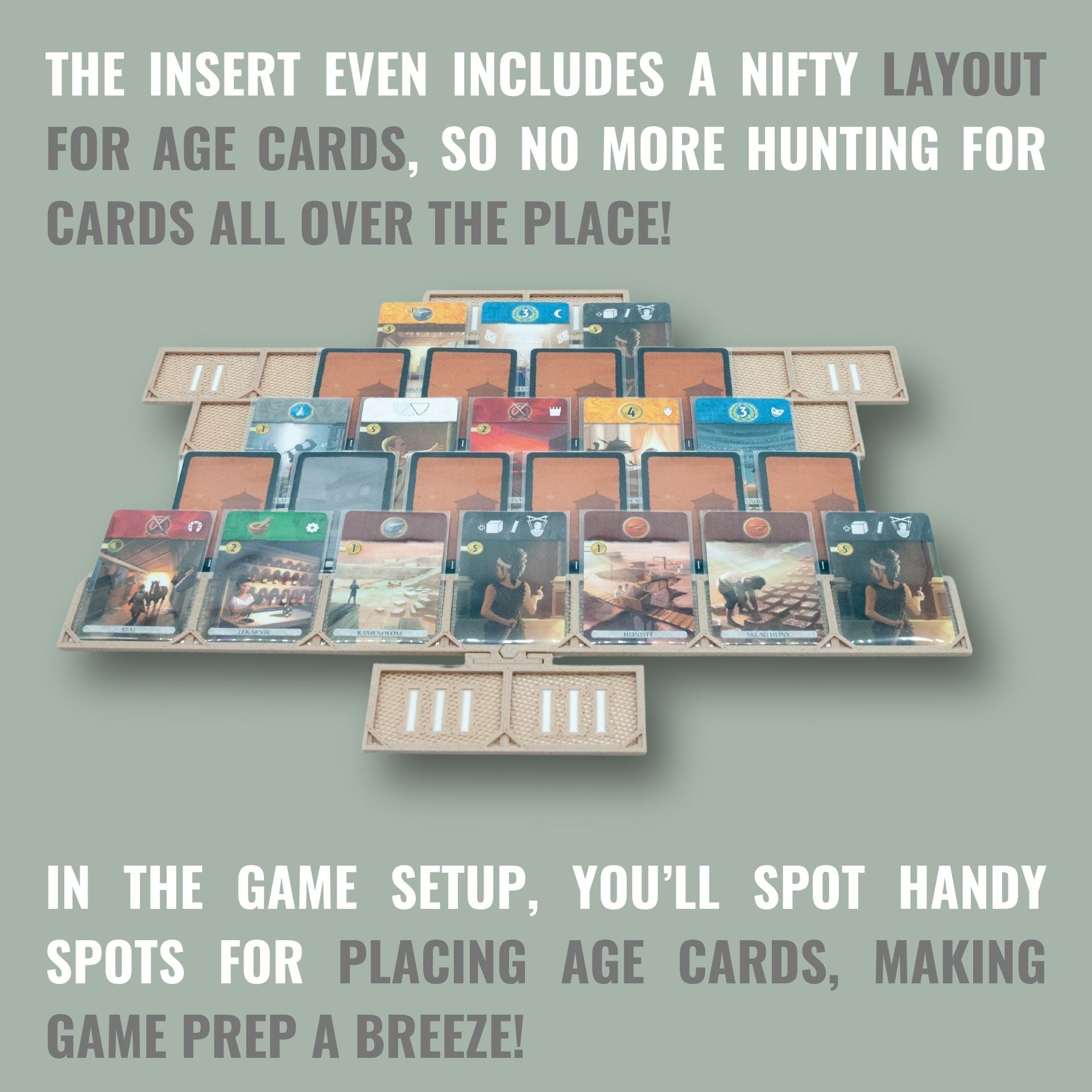 7 Wonders Duel Board Game Layout | 3D Printed