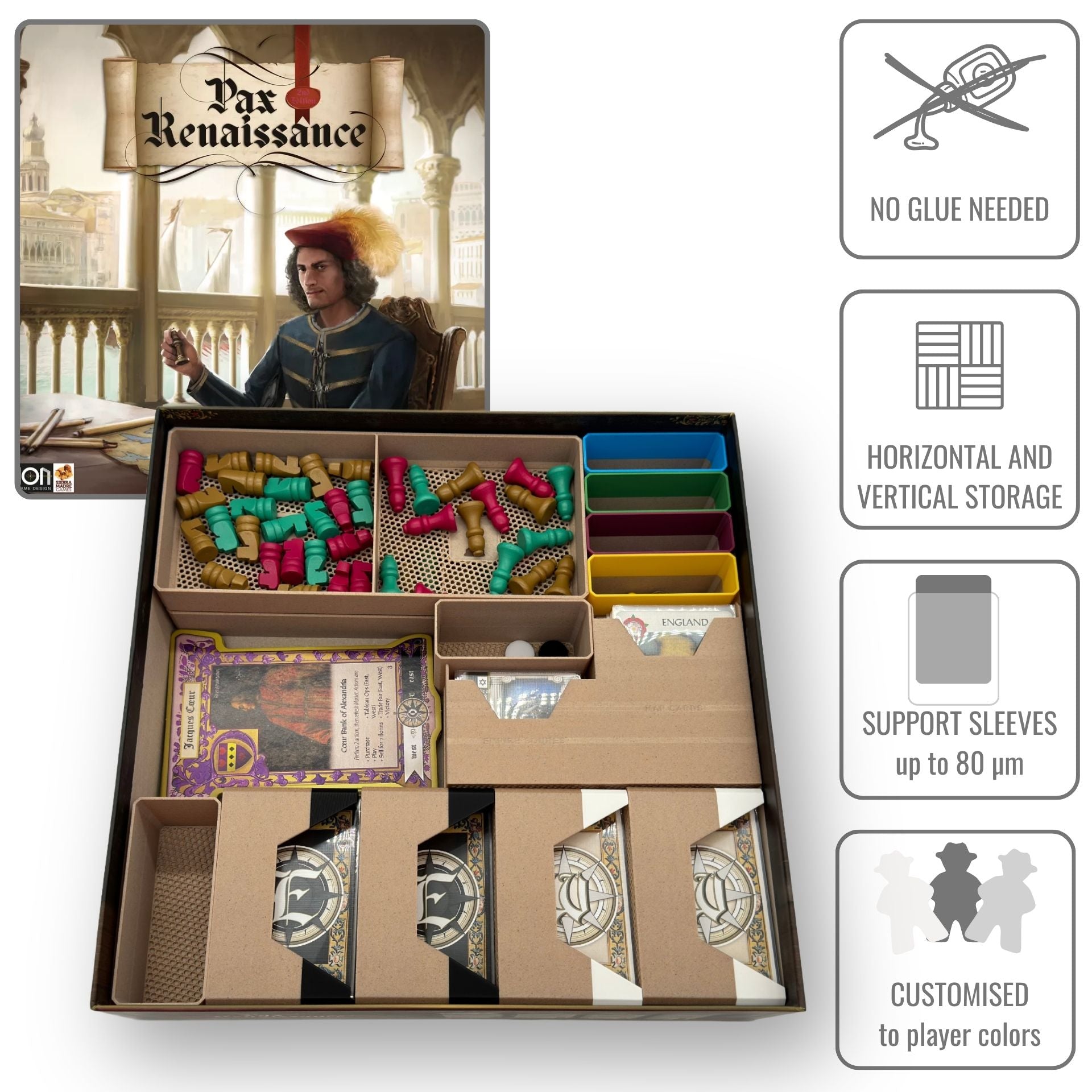 Pax Renaissance: 2nd Edition Board Game Insert | 3D Printed | WOONDEQ ...